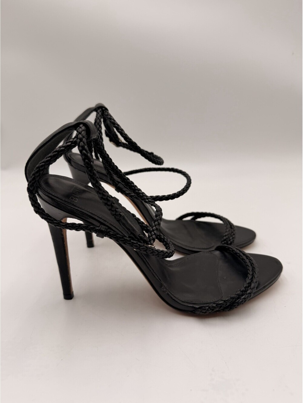 Women’s ALEXANDRE BIRMAN Bella 100mm Black Leather Sandals Size 37